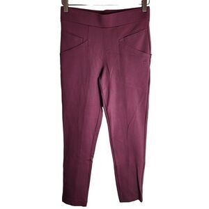 Betabrand Skinny Pants Women's Small Petite Mauve Purple 7 Pockets Office